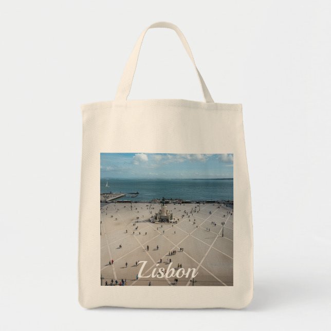Tote Bag Carré du commerce d'en haut à Lisbonne, Portugal (Devant)