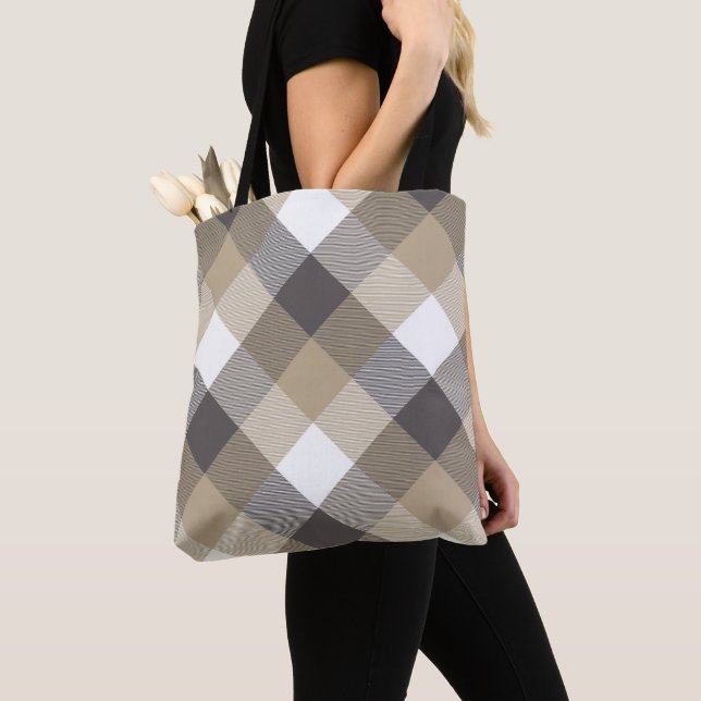Tote Bag Carré géométrique Résumé 2 (De près)