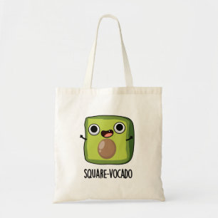 Tote Bag Carré-vocado Funny Puns Avocado