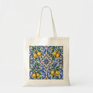 Tote Bag Carreau Azulejo au Citron Italien