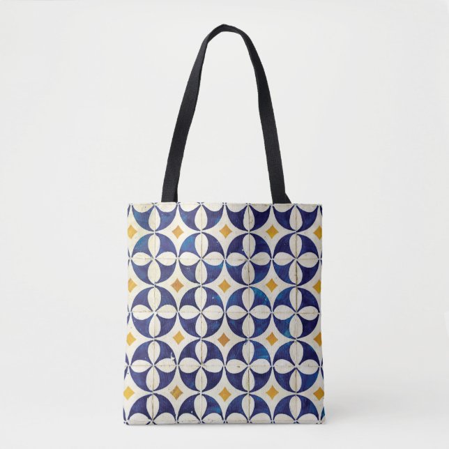 Tote Bag Carreaux portugais - Azulejo Motif Design (Devant)