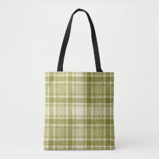 Tote Bag Carreaux Terroir | Sauge & Crème