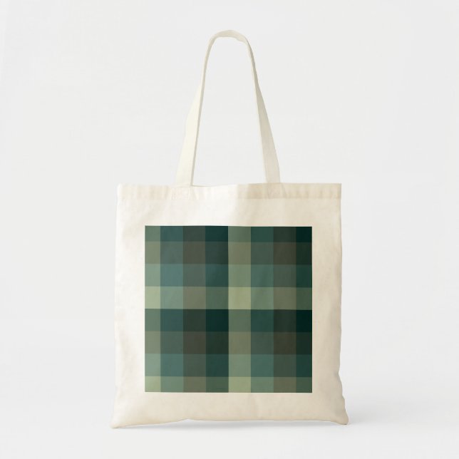 Tote Bag Carreaux Vichy Vert Design  (Devant)
