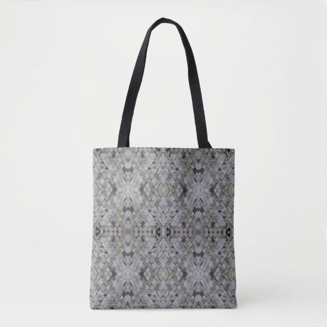 Tote Bag Carrelage beige en marbre diamant (Devant)