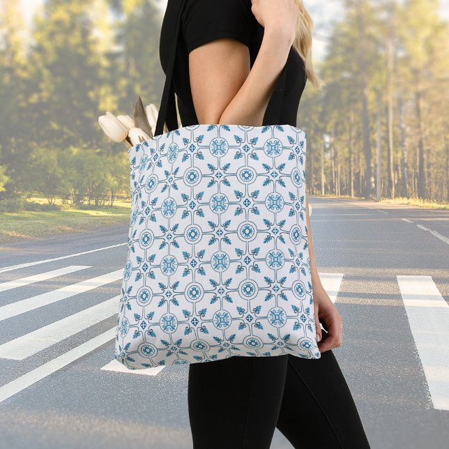 Tote Bag Carrelage bleu marocain Motif (Créateur téléchargé)