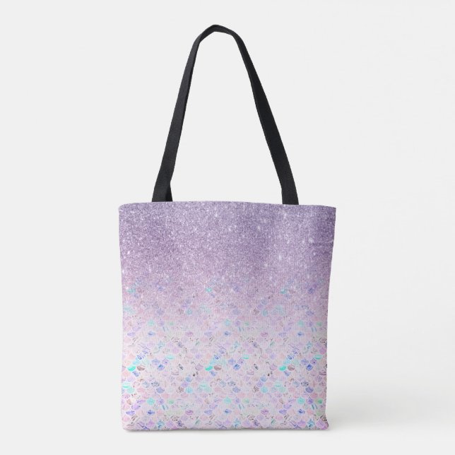 Tote Bag *~* Carrelage en marbre pastel Parties scintillant (Dos)