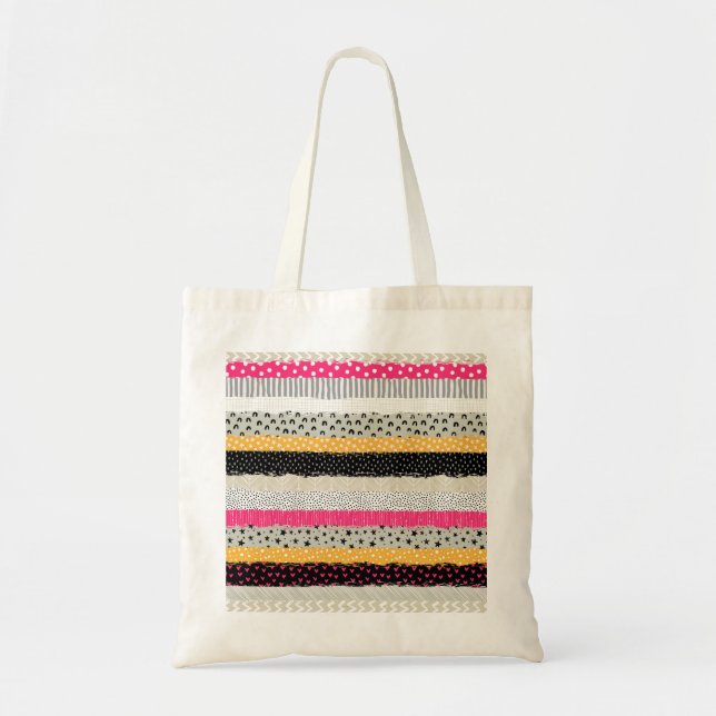 Tote Bag Carrelage en Patchwork : Conception Versatile Sans (Devant)