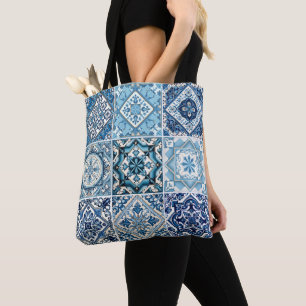 Tote Bag Carrelage méditerranéen, Portugais, Azulejo, Majol