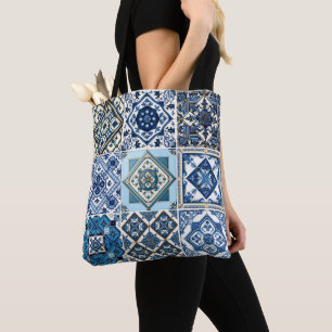 Tote Bag Carrelage méditerranéen, Portugais, Azulejo, Majol