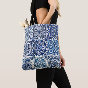 Tote Bag Carrelage méditerranéen, Portugais, Azulejo, Majol