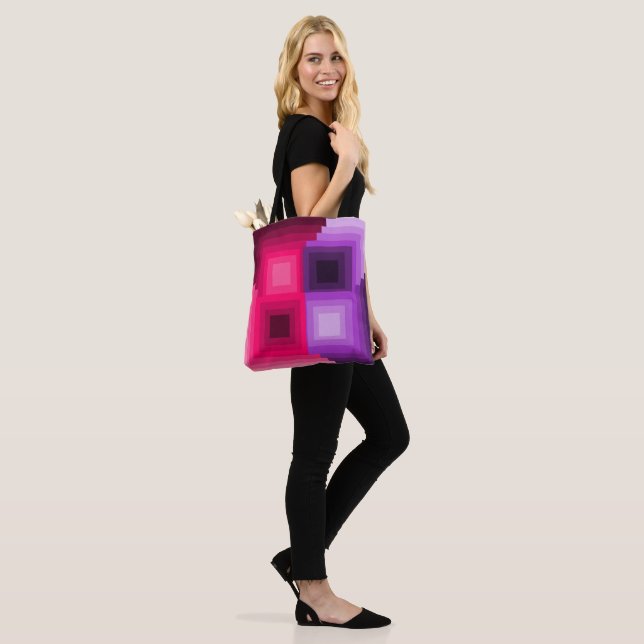 Tote Bag Carrés Art déco (Sur le modèle)