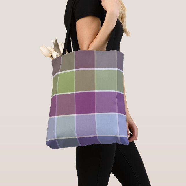 Tote Bag Carrés minimalistes modernes tendance (De près)