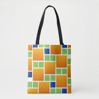 Tote Bag Carrés orange dégradé