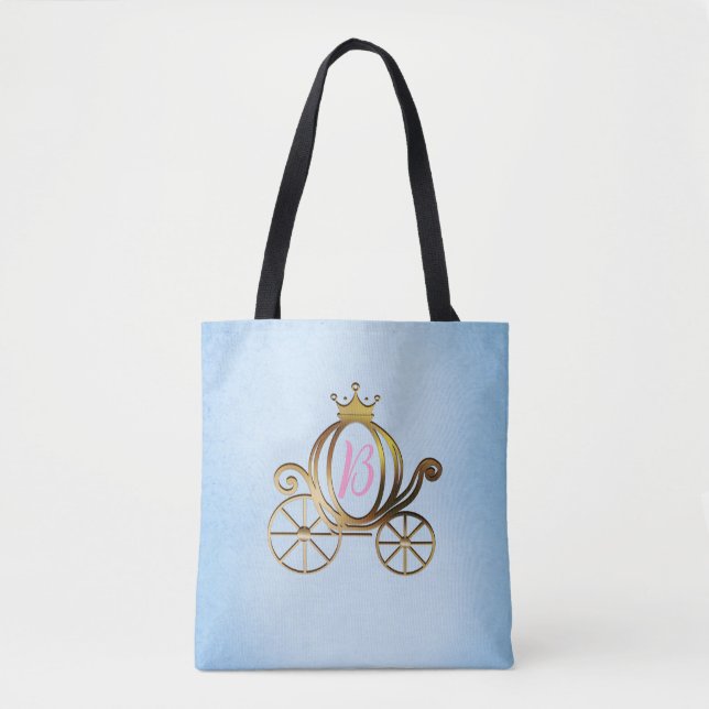 Tote Bag Carrosse de la Princesse en Or Histoire Royale Ble (Devant)