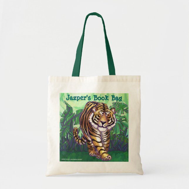 Tote Bag Cartable personnalisé par tigre d'amusement (Devant)