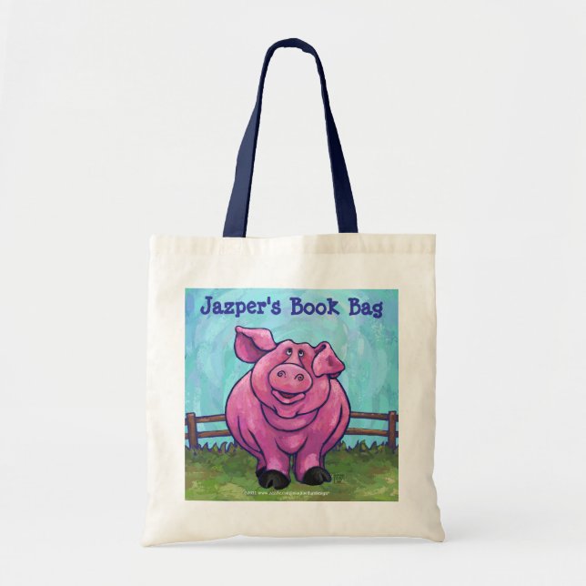 Tote Bag Cartable rose mignon de porc (Devant)