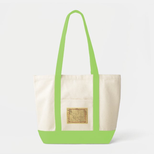 Tote Bag Carte 1895 du Wyoming (Devant)