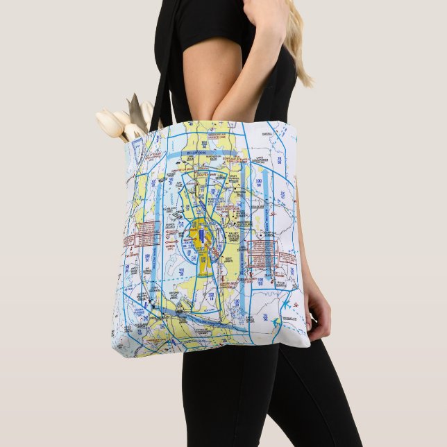 Tote Bag Carte aéronautique (De près)