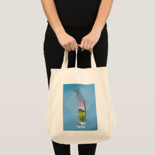 Tote Bag carte africaine du Togo impression de voyage