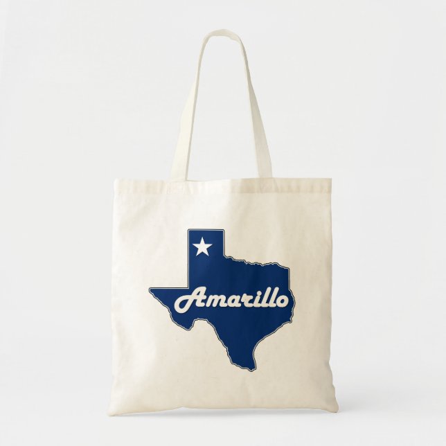 Tote Bag Carte Amarillo Texas Lone Star State Panhandle Tex (Devant)