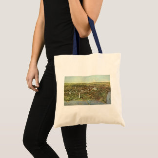 Tote Bag Carte ancienne, vue panoramique de Washington DC