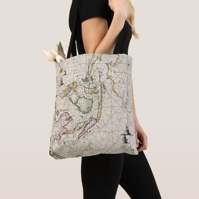Tote Bag Carte antique des Indes est (De près)