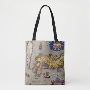 Tote Bag Carte antique du Japon par Mercator et Hondius