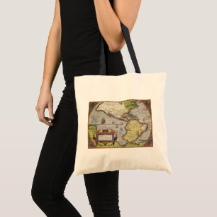 Tote Bag Carte antique du monde des Amériques, 1570