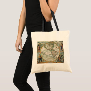 Tote Bag Carte antique du monde des Amériques, 1597