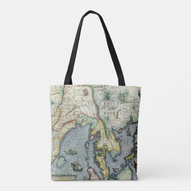 Tote Bag Carte antique du Sud-Est asiatique par Mercator /  (Dos)