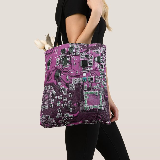 Tote Bag Carte circuit imprimé circuit imprimé circuit viol (De près)