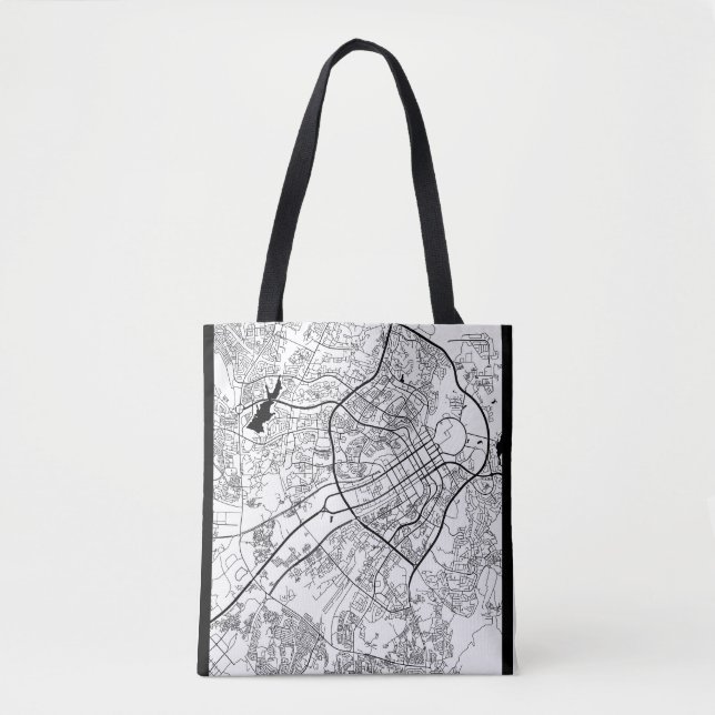 Tote Bag Carte d'Abuja Nigeria (Devant)