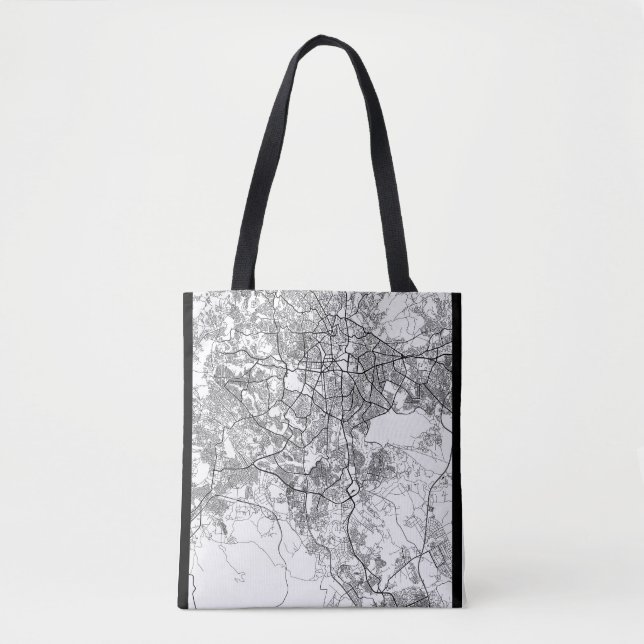 Tote Bag Carte d'Addis-Abeba Éthiopie (Devant)