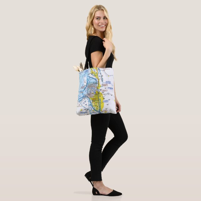 Tote Bag Carte d'aviation (Sur le modèle)