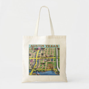 Tote Bag Carte de bande dessinée d'Austin le Texas