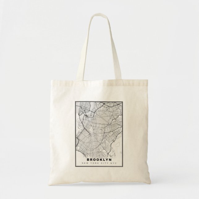 Tote Bag Carte de Brooklyn (Devant)