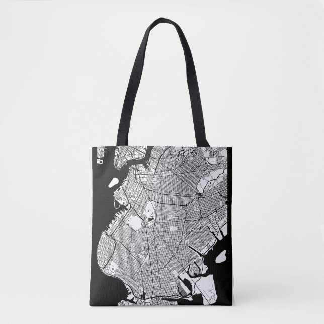 Tote Bag Carte de Brooklyn New York (Devant)
