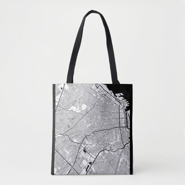Tote Bag Carte de Buenos Aires Argentine (Devant)
