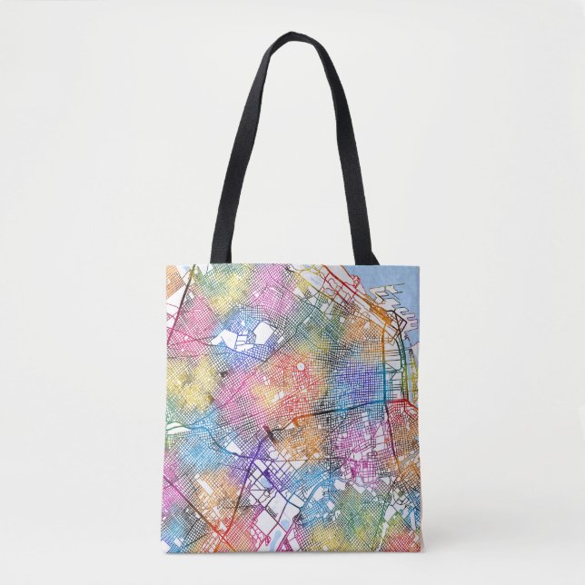 Tote Bag Carte de Buenos Aires Argentine (Devant)