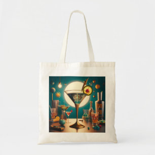 Tote Bag Carte de circuit futuriste atomique Martini