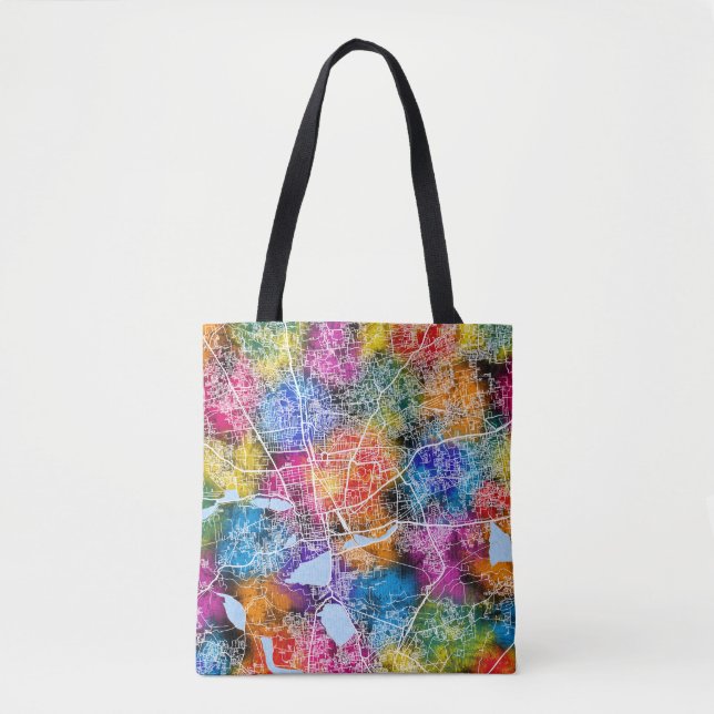 Tote Bag Carte de Coimbatore Tamil Nadu (Devant)