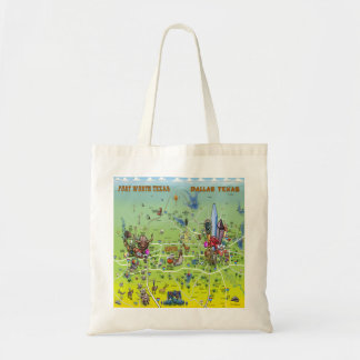 Tote Bag Carte de Dallas Fort Worth