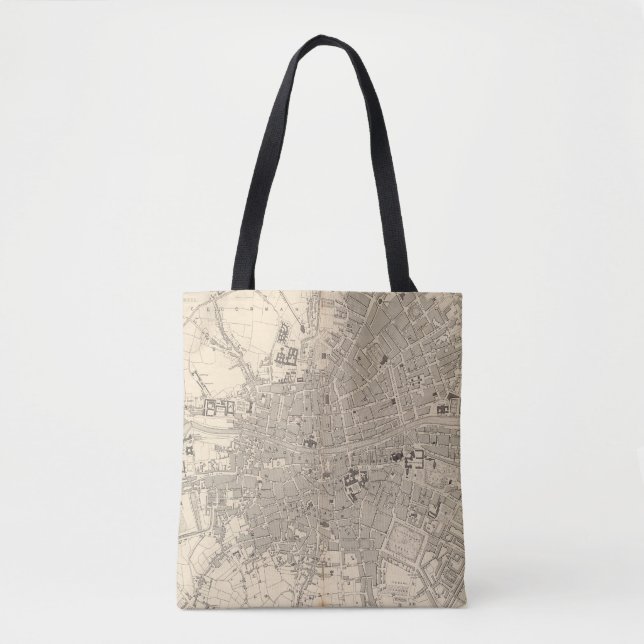 Tote Bag Carte de Dublin, Irlande (Devant)
