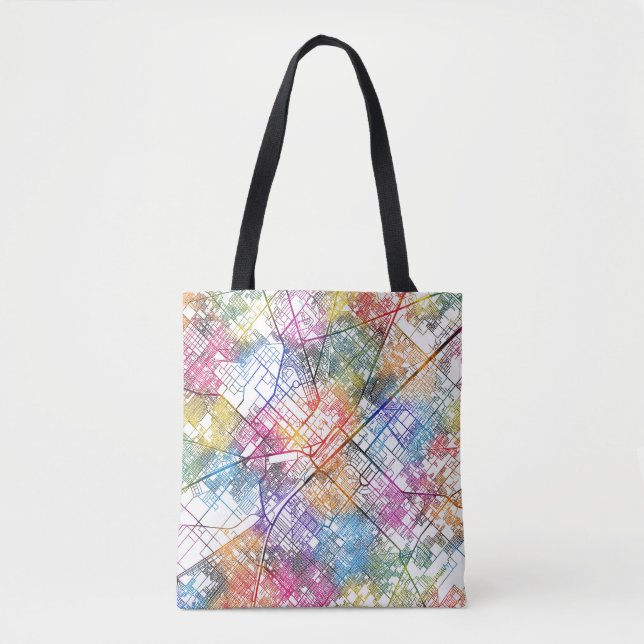 Tote Bag Carte de Faisalabad Pakistan (Devant)