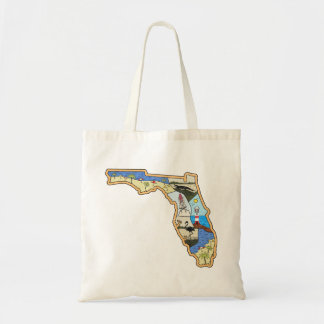 Tote Bag Carte de Floride Jacksonville Miami Tampa Key West