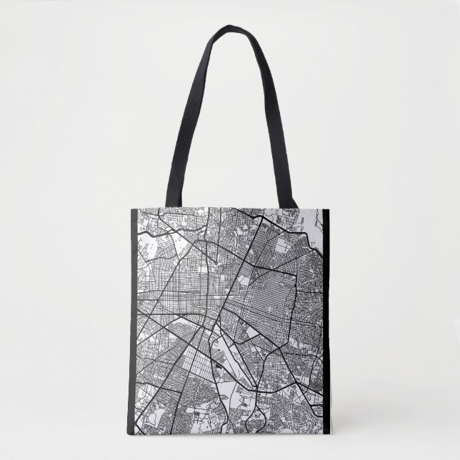 Tote Bag Carte de Guadalajara Mexique (Devant)