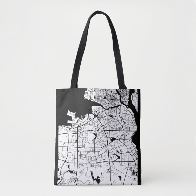 Tote Bag Carte de Haikou Chine (Devant)