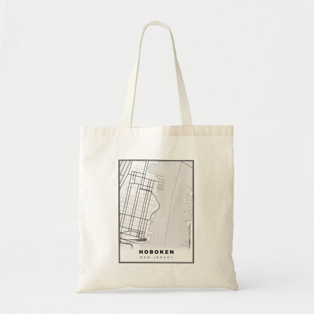 Tote Bag Carte de Hoboken (Devant)