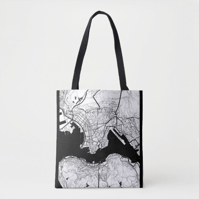 Tote Bag Carte de Hong Kong Chine (Devant)