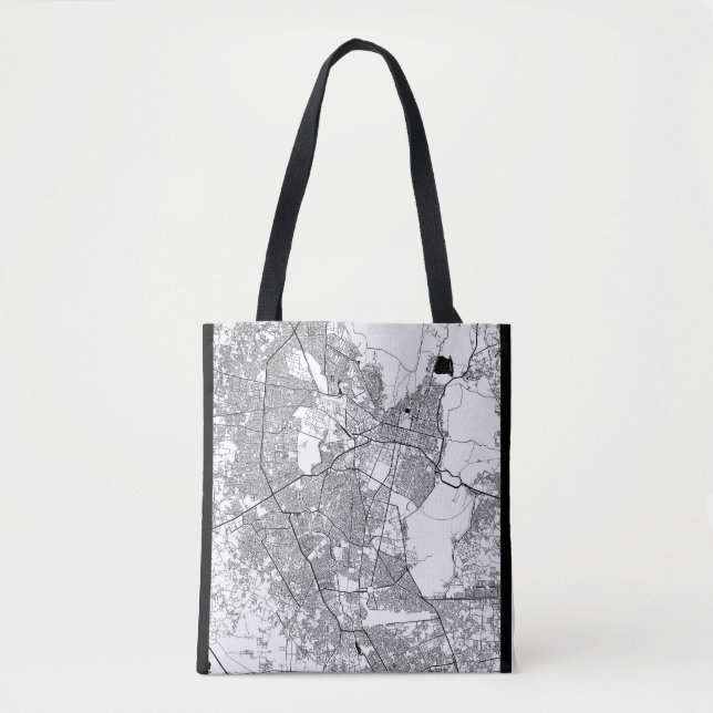 Tote Bag Carte de Jaipur Rajasthan (Devant)